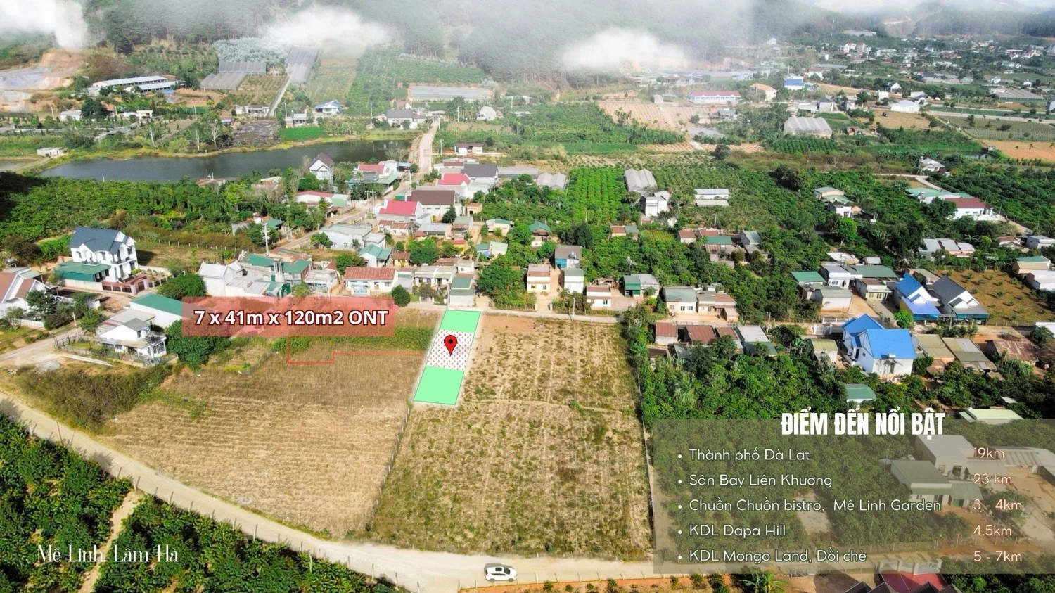 Đất Đẹp Thổ Cư Cách Đà Lạt 19km Giá Đầu Tư